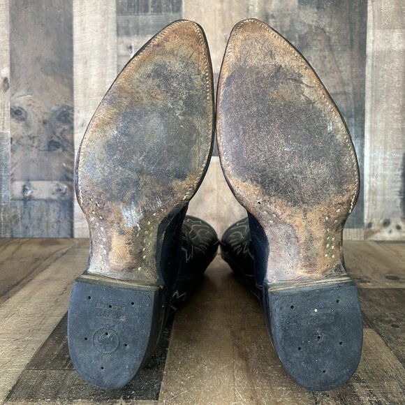 Nocona Vintage Black Western Cowboy Boots Mens 13 A - Picture 4 of 12